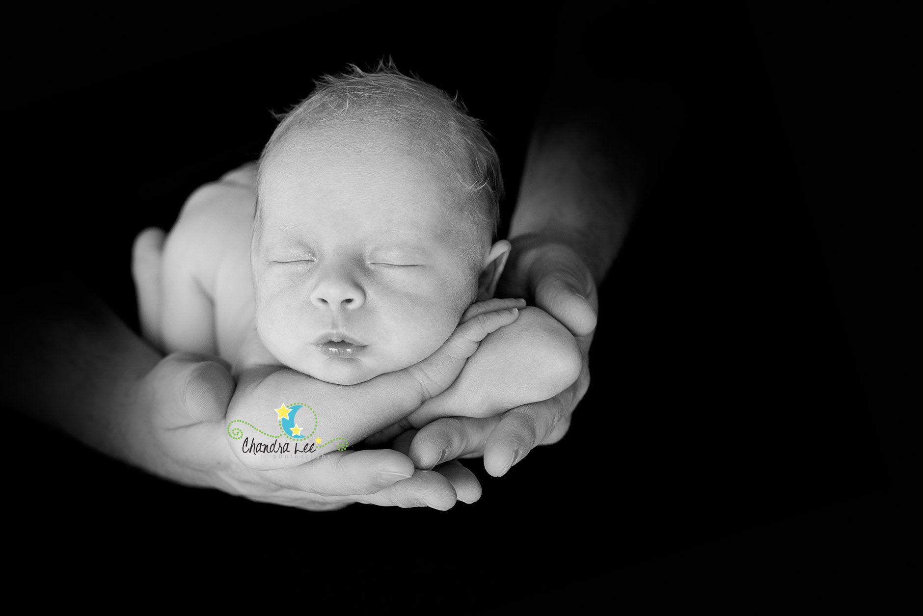 Baby Owen in his Fathers Hands