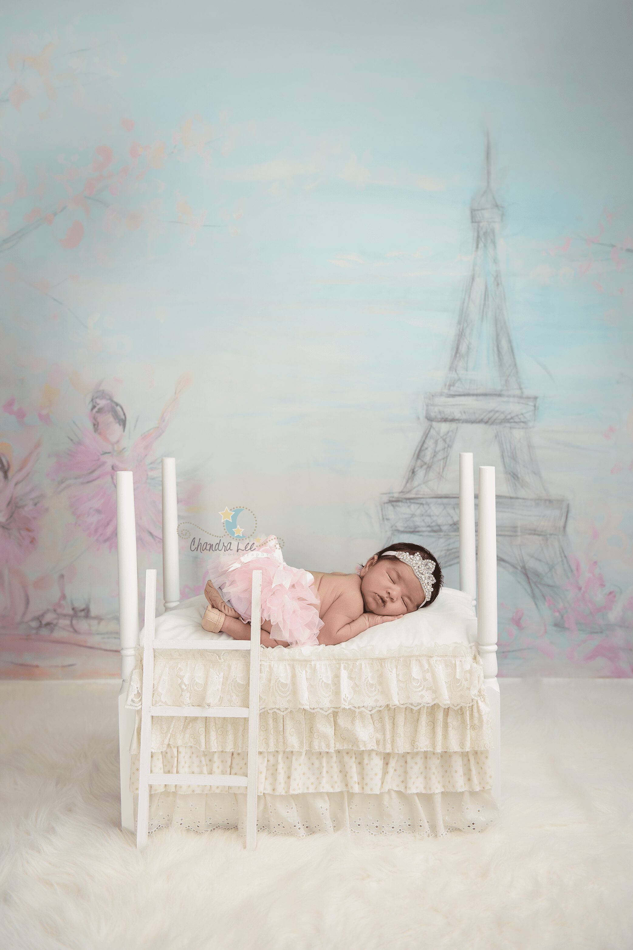 Baby Kassia and new Princess Bed Prop