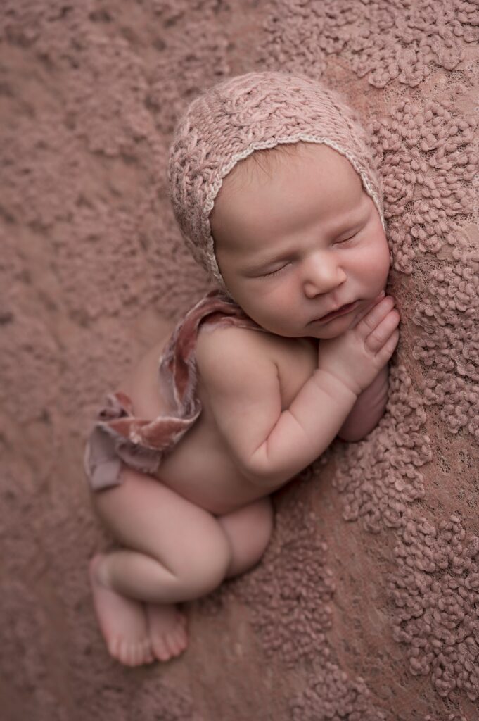 side laying pose baby girl